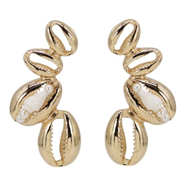 POW SHELL LINK POST EARRING