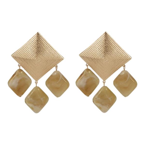 TEXTURED SWIRL DROP EARRING