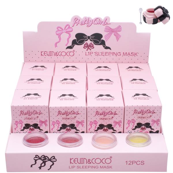 KEVIN AND COCO PRETTY GIRL LIP SLEEPING MASK (12 UNITS)