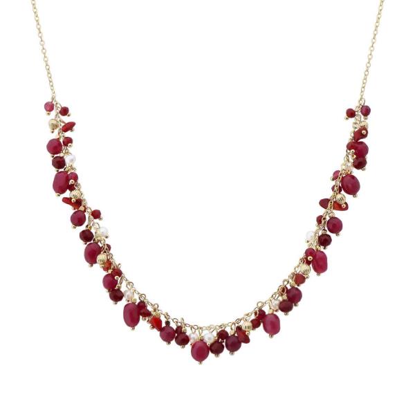 BEADED CLUSTER NECKLACE