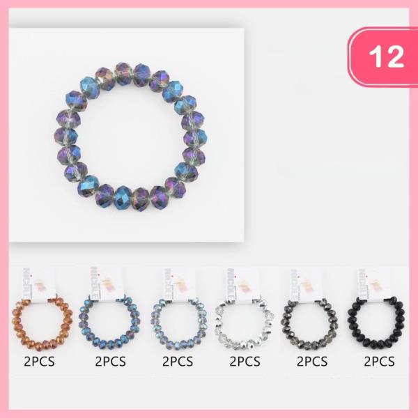 BEADED STRETCH BRACELET (12 UNITS)