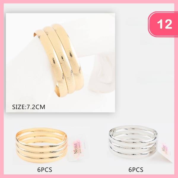 METAL BANGLE BRACELET (12 UNITS)