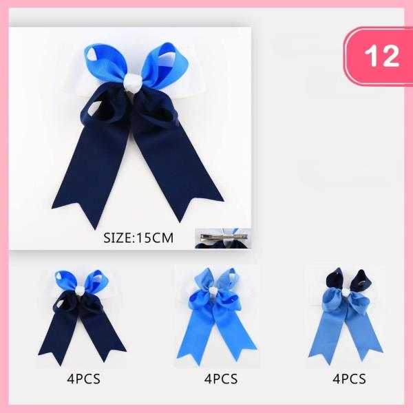 RIBBON HAIR BOW (12 UNITS)