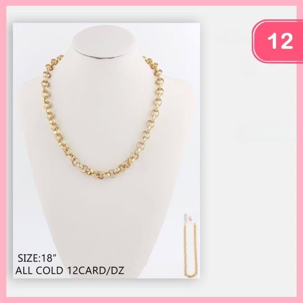 ROUND CHAIN NECKLACE (12 UNITS)