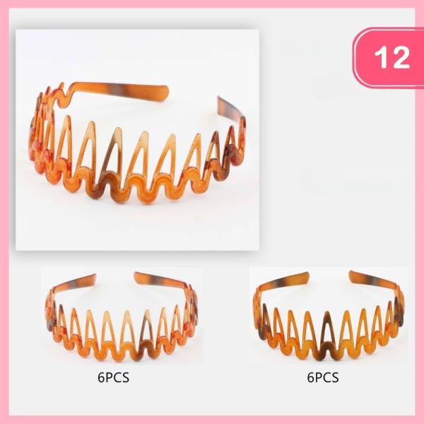 WAVY COMB HEADBAND (12 UNITS)