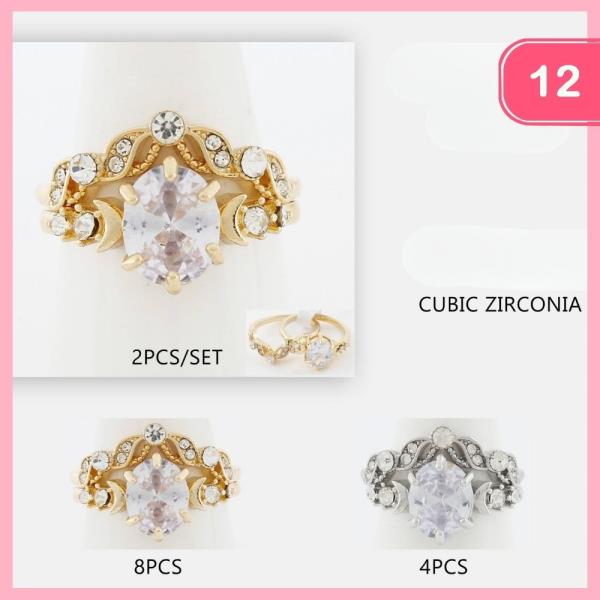 CZ STACKABLE RING (12 UNITS)
