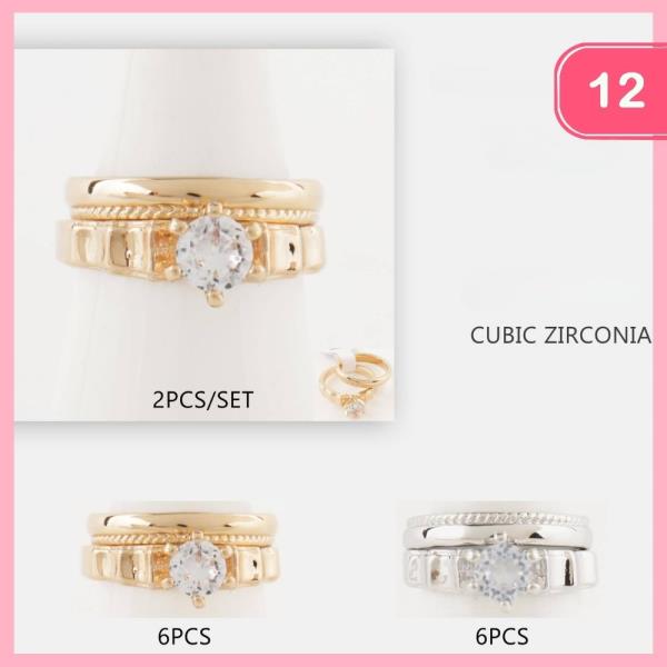 CZ STACKABLE RING (12 UNITS)
