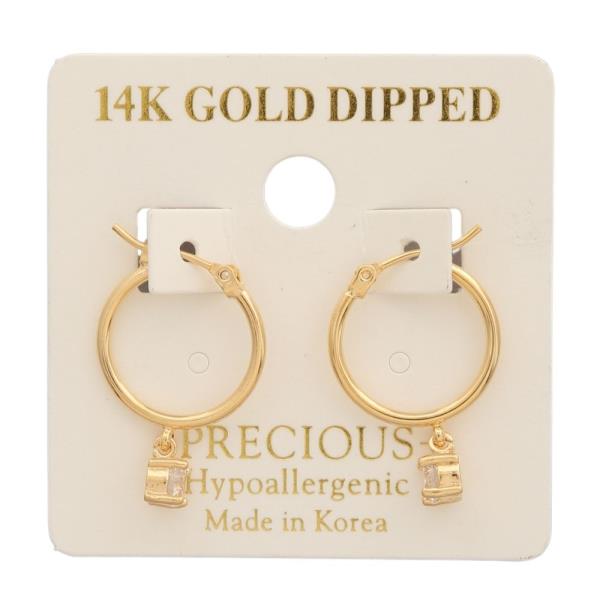 14K GOLD DIPPED HOOP EARRING