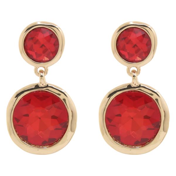 RHINESTONE ROUND DANGLE EARRING