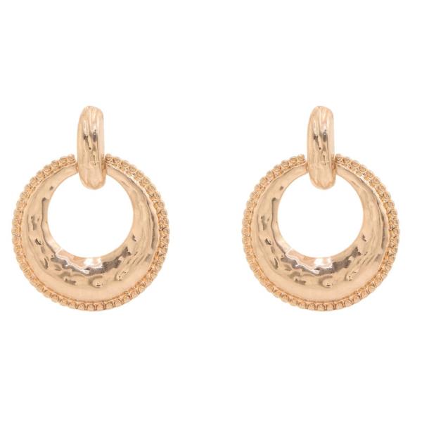 METAL ROUND STUD EARRING