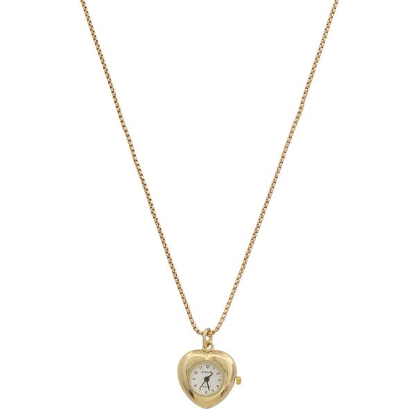 HEART SHAPE WATCH NECKLACE