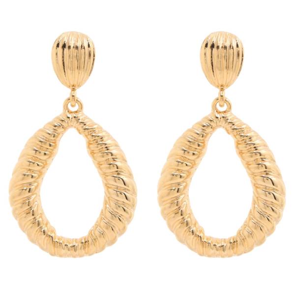 SODAJO GOLD DIPPED TEARDROP DANGLE EARRING