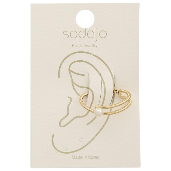 SODAJO PEARL METAL DESIGN EAR CUFF