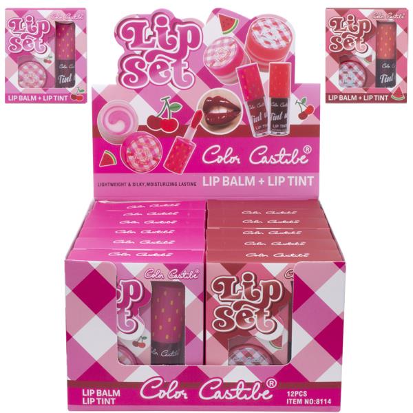 COLOR CASTIBE LIP BALM AND LIP TINT SET (12 UNITS)