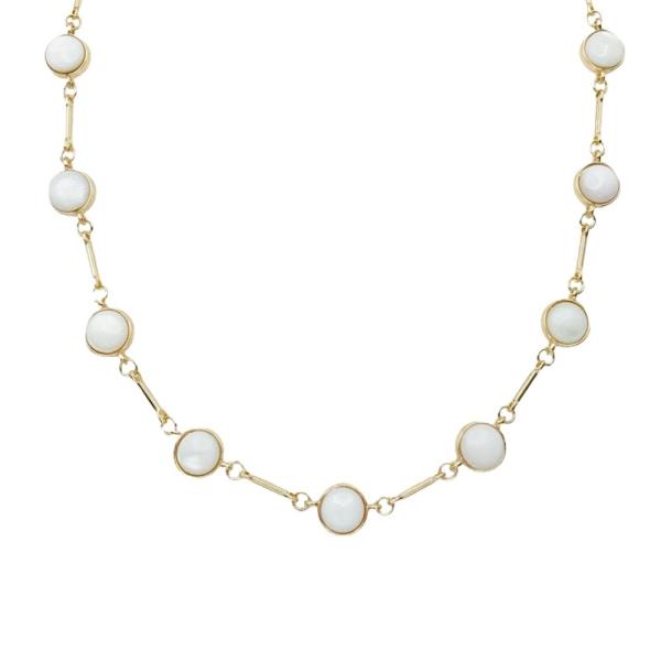 MARBLE STONE CHAIN PENDANT NECKLACE