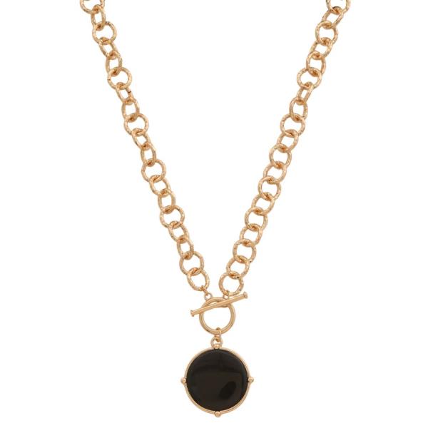 METAL CHAIN PENDANT NECKLACE