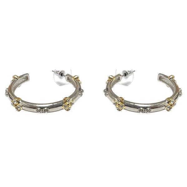 CLUSTER HOOP EARRING