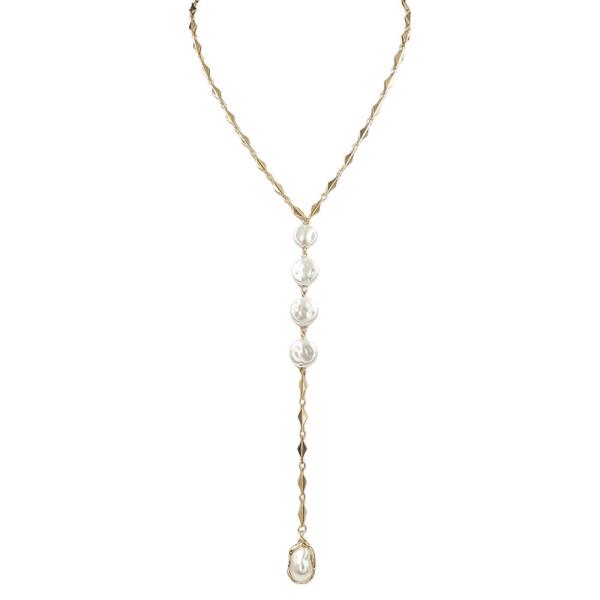 PEARL DROP LAYERED NECKLACE
