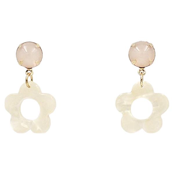 TEARDROP  FLOWER DROP EARRINGS