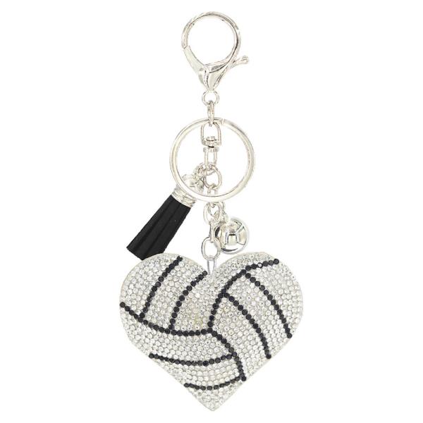 VOLLEYBALL HEART KEYCHAIN