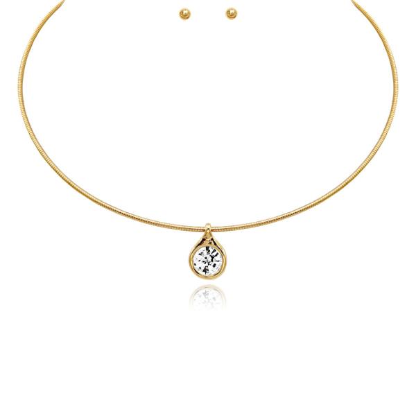 CLASSIC TINY PENDANT CHOKER NECKLACE