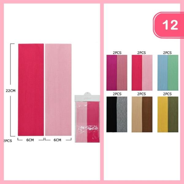 SOLID COLORS HEADBANDS (12 UNITS)