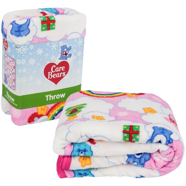 CARE BEARS HOLIDAY THROW BLANKET