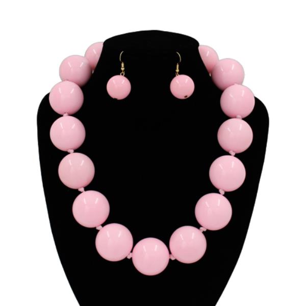 BEADED NECKLACE EARRING SET