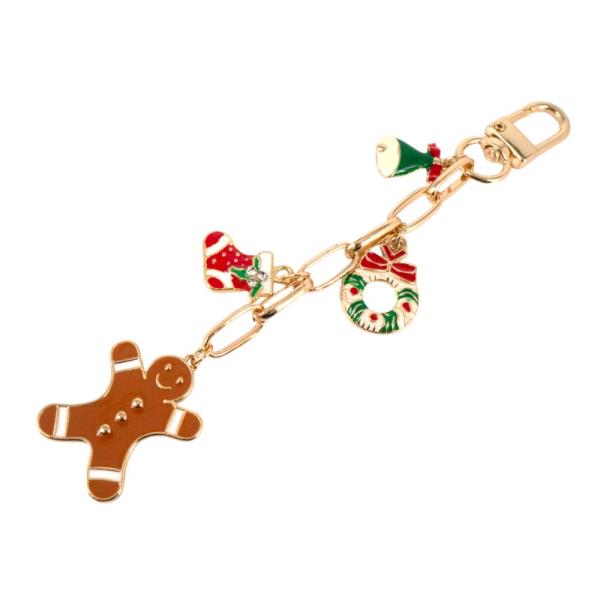 CHRISTMAS GINGERBREAD CHARM BAG CHAIN