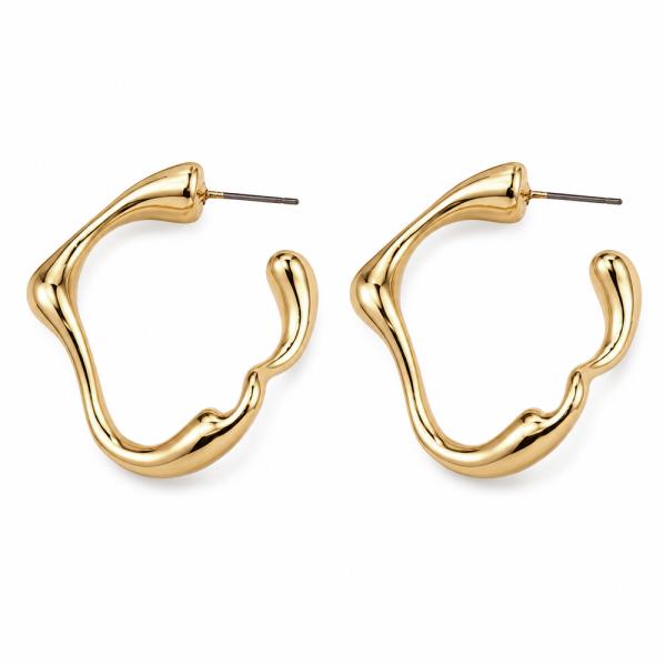 WAVY HOOP EARRING