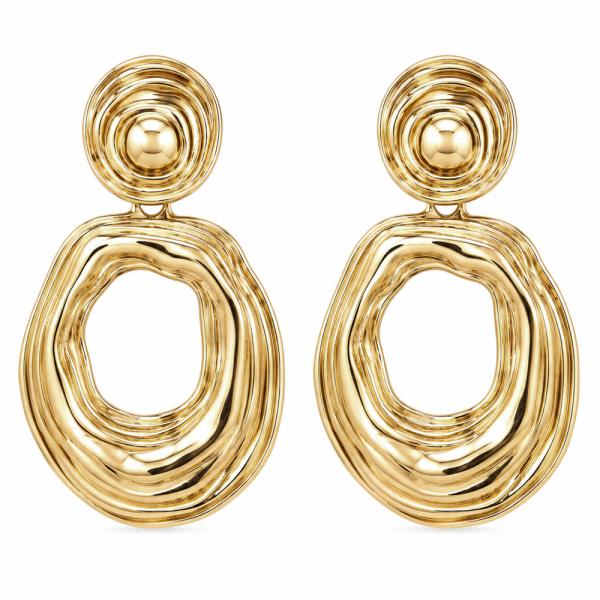 LAYERED CIRCLE DANGLE EARRING