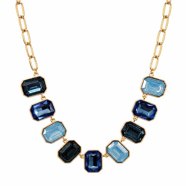 FACETED GEMSTONE STATION NECKLACE