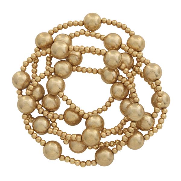 MULTI LAYERED BEAD BRACELET