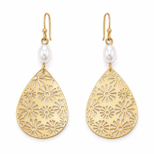 FILIGREE TEARDROP DANGLE EARRING