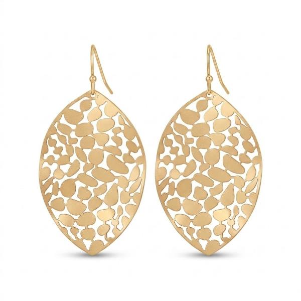 FILIGREE OVAL DANGLE EARRING