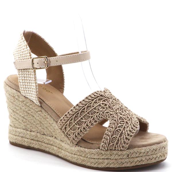 H SHAPE FRONT ESPADRILL WEDGE