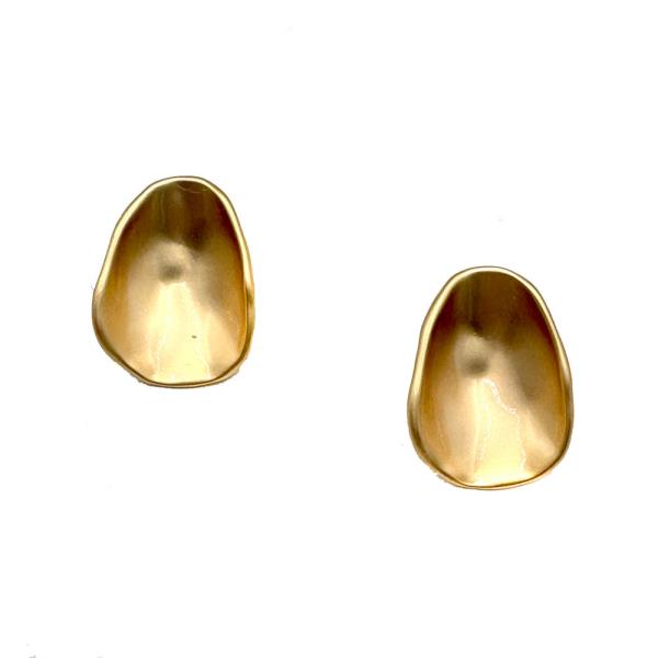 MATTE GOLD POST EARRING