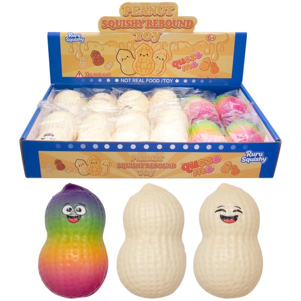 PEANUT SQUISHY SQUEEZE TOY (12 UNITS)