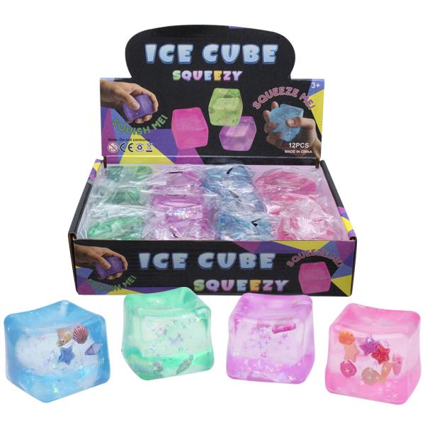 ICE CUBE SQUISHY SQUEEZE TOY (12 UNITS)