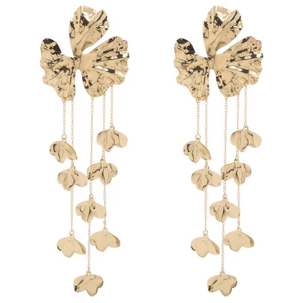 SDJ MODERN LAYER CASCADE FLORAL DESIGN EARRING