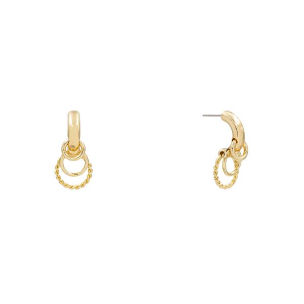 LAYERED CIRCLE DROP EARRING