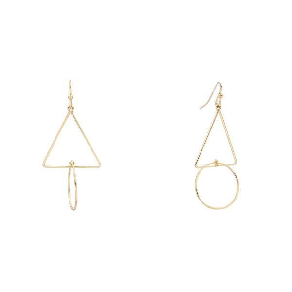 GEOMETRIC LINEAR DROP EARRING