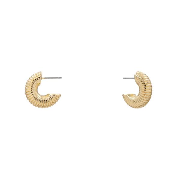PUFFY HUGGIE HOOP EARRING