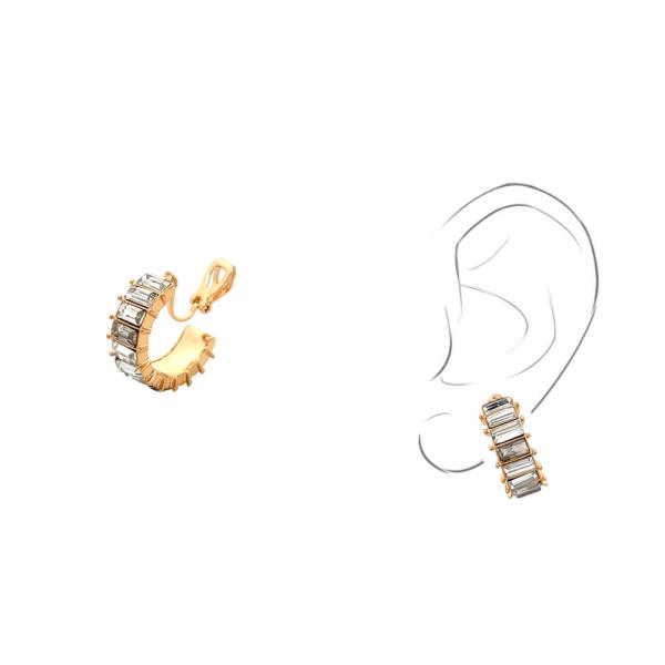 RHINESTONE CLIP ON EARRING