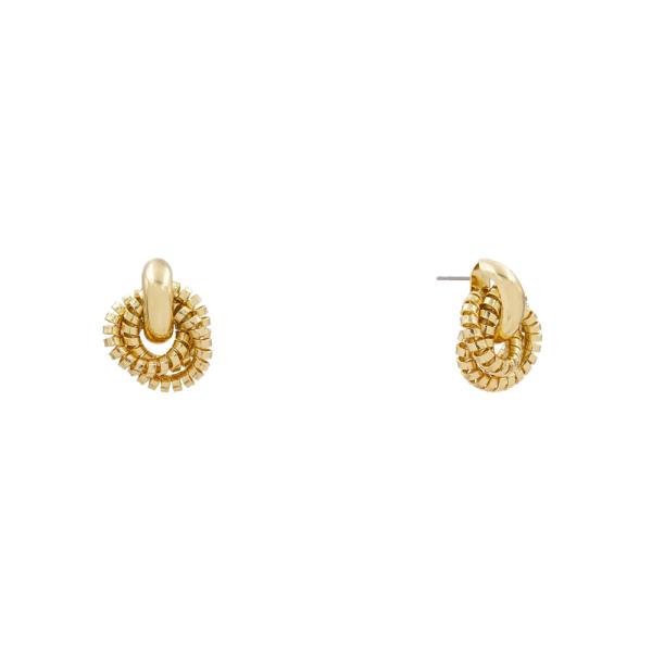 SWIRL CIRCLE DROP EARRING