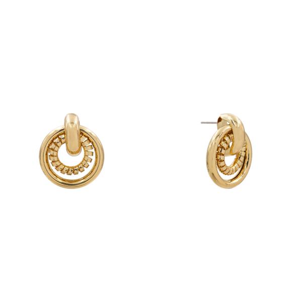LAYERED CIRCLE DROP EARRING