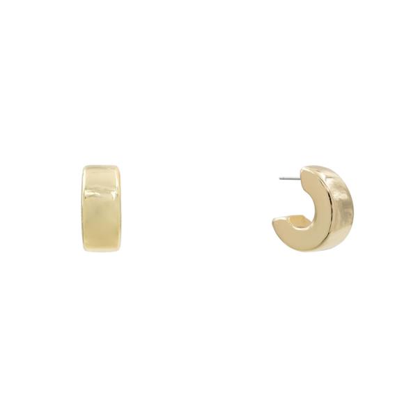 PUFFY HUGGIE HOOP EARRING