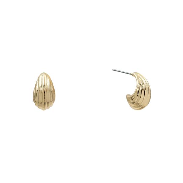 METAL TEARDROP STUD EARRING