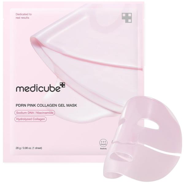 MEDICUBE SALMON DNA PDRN PINK COLLAGEN JELLY GEL MASK 4 PC SET