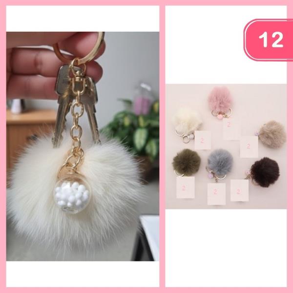 POM POM KEYCHAIN (12 UNITS)